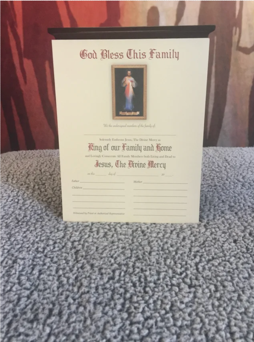 Certificate of Enthronement (English)